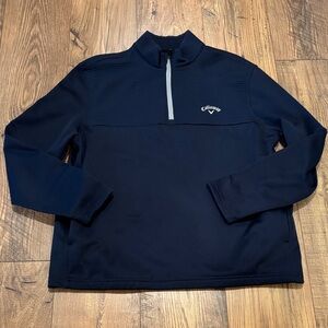 Callaway Navy Quarter-Zip Fleece Lined Pullover